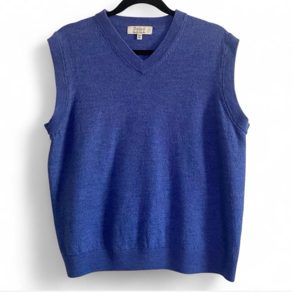 Turnbury Merino Wool Sweater Vest XL Old Money